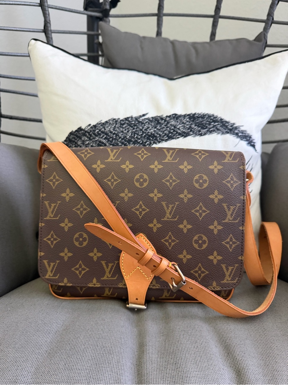 Louis Vuitton Monogram Messenger Bag - Brown with Tan Trim